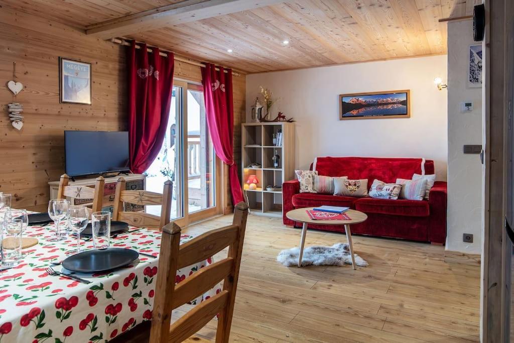 Charmant Appartement Dans Chalet, Coeur De Megève Eksteriør billede