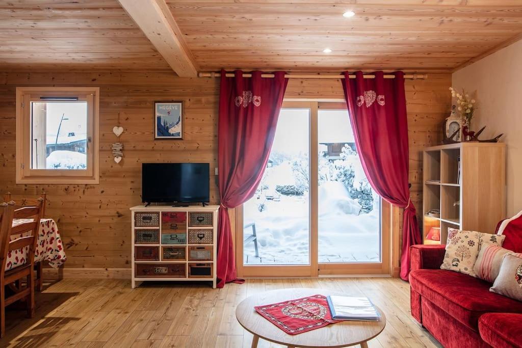 Charmant Appartement Dans Chalet, Coeur De Megève Eksteriør billede